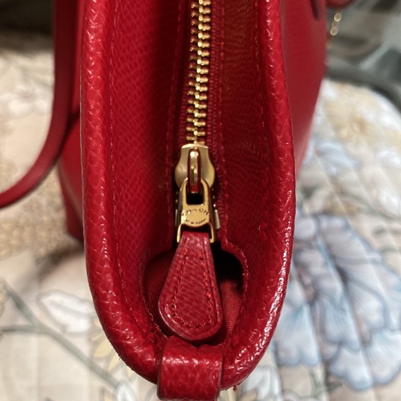 EUC- Electric Red Coach Tote - Picture 4 of 14